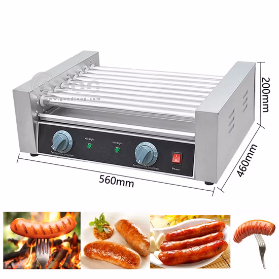 CE-geprüfte, hochwertige 5-Rollen-Hot-Dog-Roller-Grillmaschine