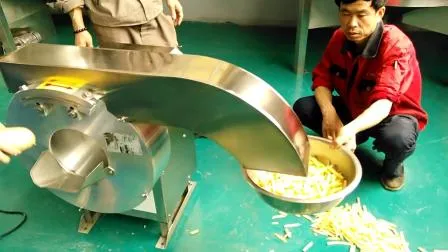 Industrieller elektrischer Cassava Crisp Carrot Slicer Frites Cutting Sweet Potato Chips French Fry Cutter Machine